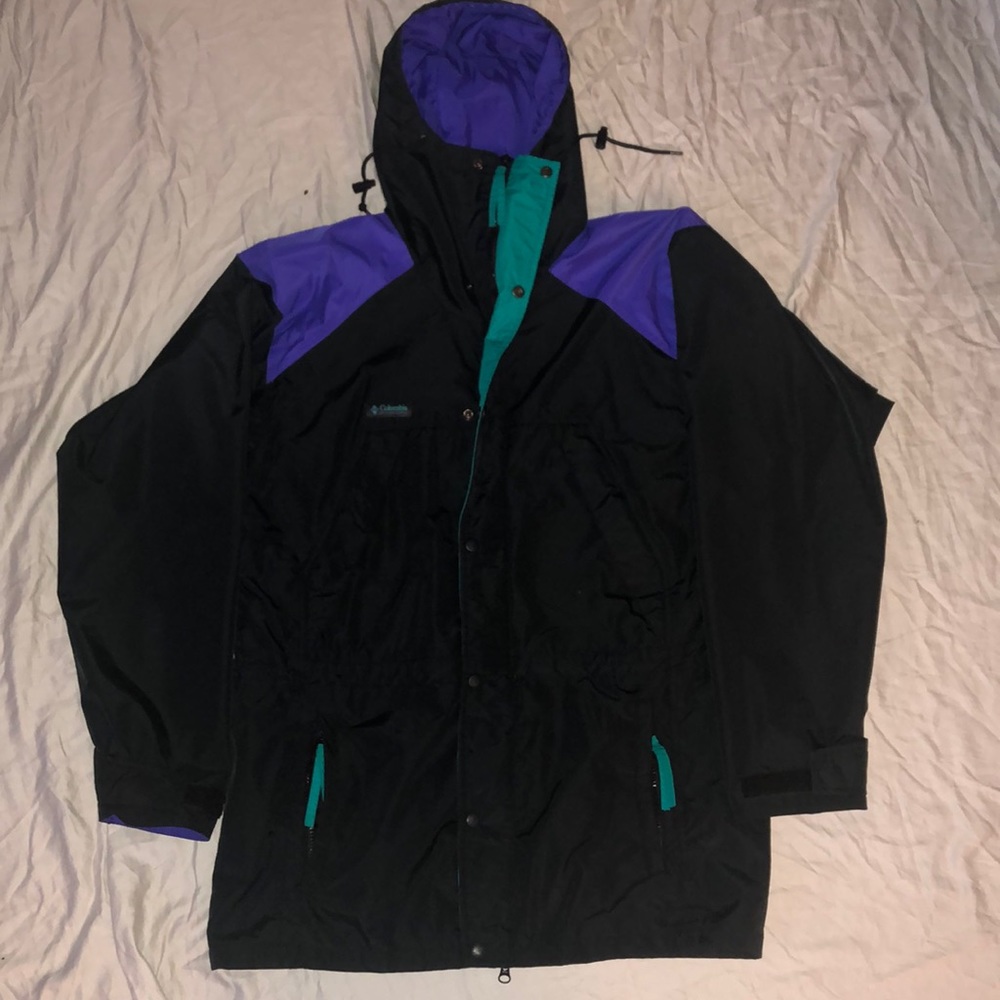 Columbia Vtg 90s Purple & Black Light Jacket